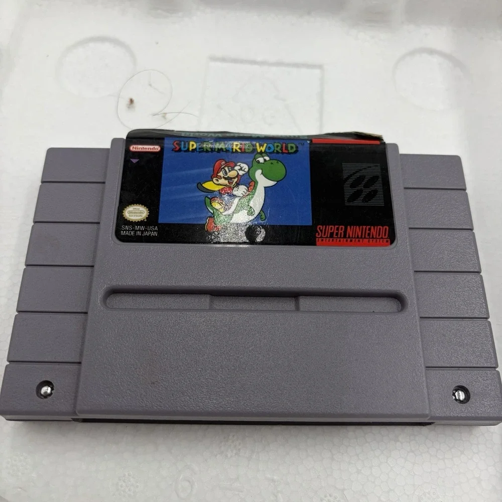 Super Nintendo SNES Super Set Console w/ Box, Super Mario World, OEM Controller